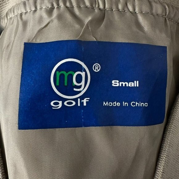 Mg Golf Mens V-Neck Pullover‎ Windshirt, Size Small, Sand Color - Picture 3 of 6